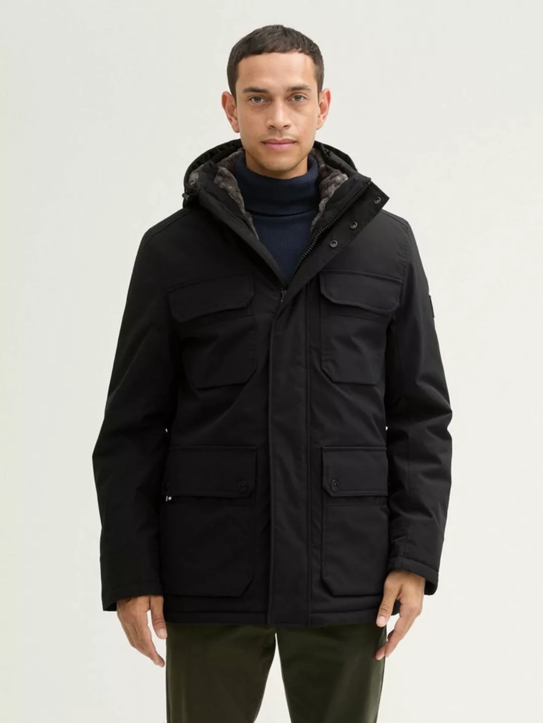 TOM TAILOR Winterjacke Jacke mit abnehmbarer Kapuze günstig online kaufen