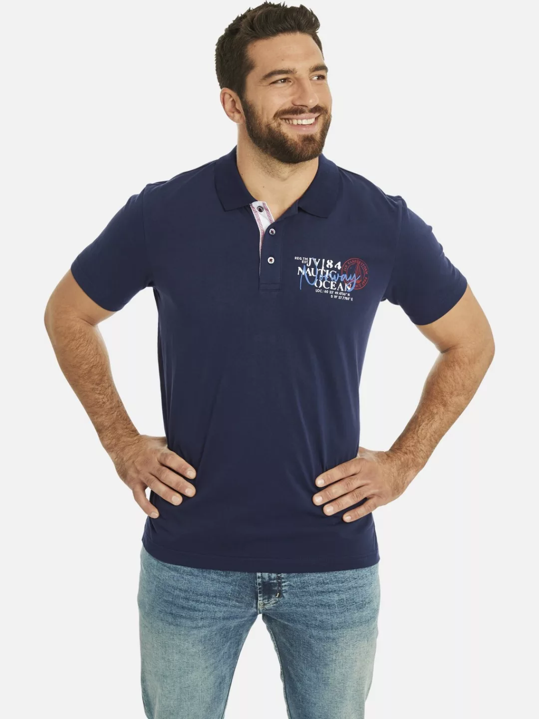 Jan Vanderstorm Poloshirt "Doppelpack Poloshirt DAGFINN", in zwei Farben günstig online kaufen