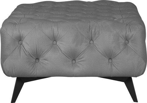 Leonique Polsterhocker "Amaury", Chesterfield-Optik, Breite 80cm, Fußfarbe günstig online kaufen
