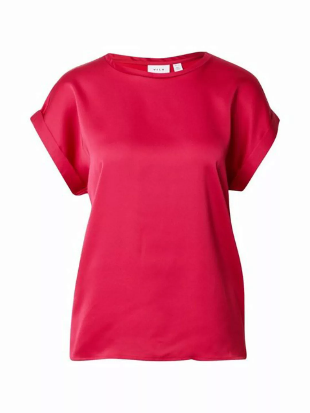 Vila T-Shirt Satin Blusen T-Shirt Kurzarm Basic Top Glänzend VIELLETTE VIEL günstig online kaufen