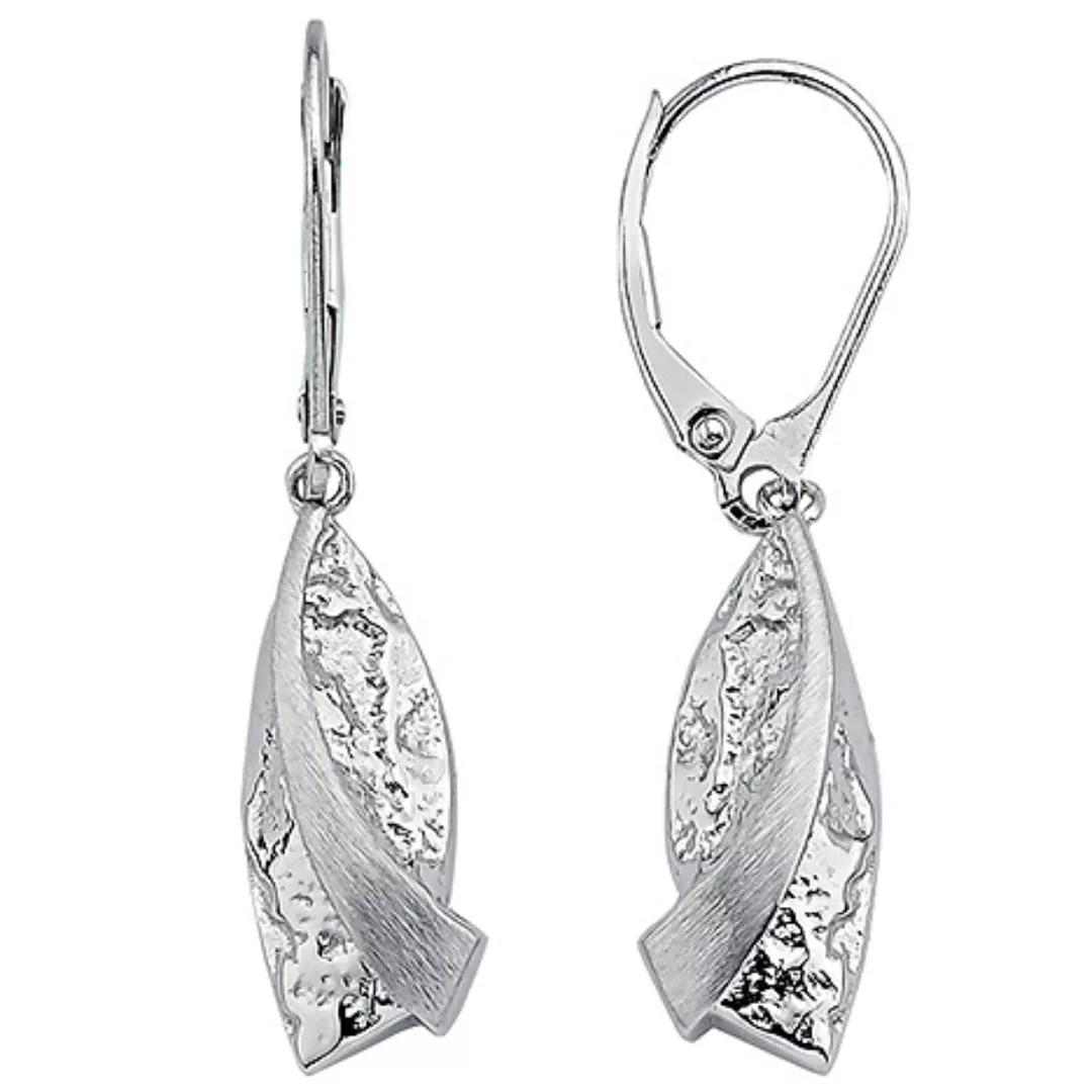 SIGO Ohrhänger 925 Sterling Silber gehämmert Ohrringe Boutons Silberohrring günstig online kaufen