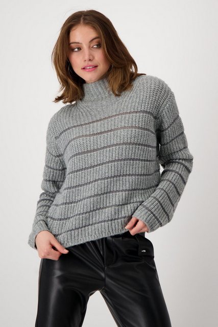 Monari Stehkragenpullover 807813 Perlfangmuster günstig online kaufen