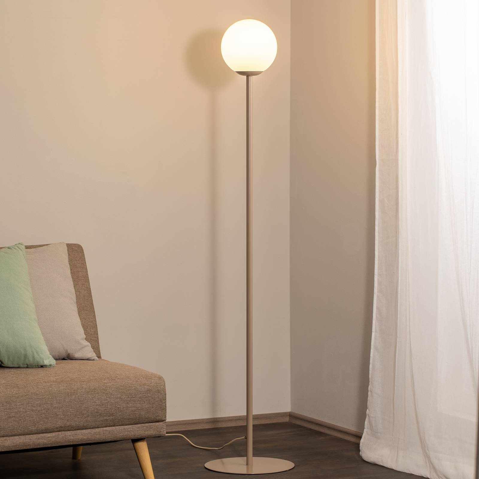 Stehleuchte Joel aus, beige/weiß, einflammig günstig online kaufen