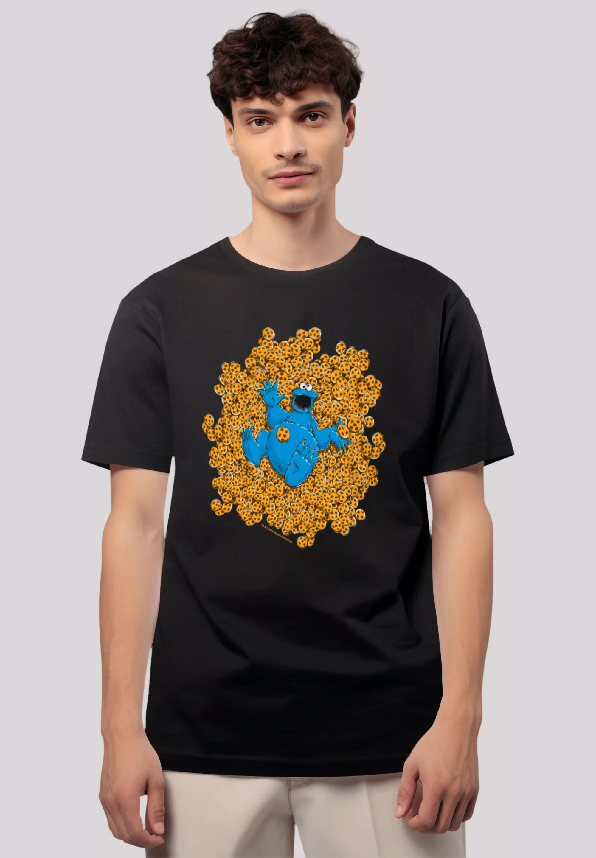 F4NT4STIC T-Shirt "Sesamstraße Cookie Monster Coockie Bad", Premium Qualitä günstig online kaufen