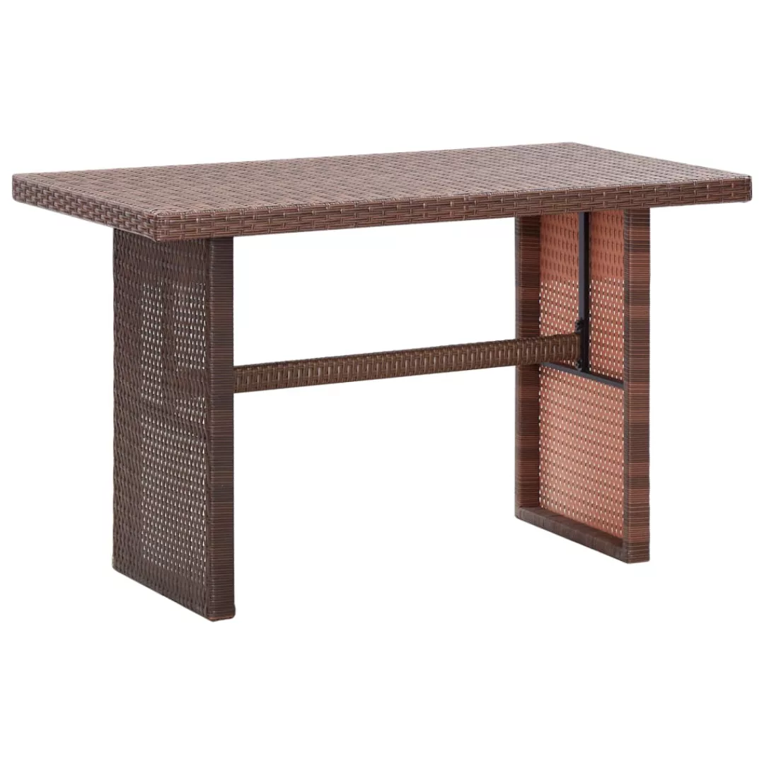 Gartentisch Braun 110 X 60 X 67 Cm Poly Rattan günstig online kaufen