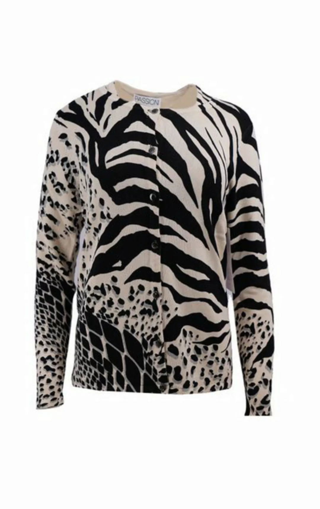 Passioni Cardigan Twinset im grafischen Animalprint günstig online kaufen