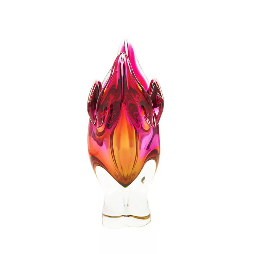 Vase Red Queen 24 cm, Rosa/Gelb, aus Glas günstig online kaufen