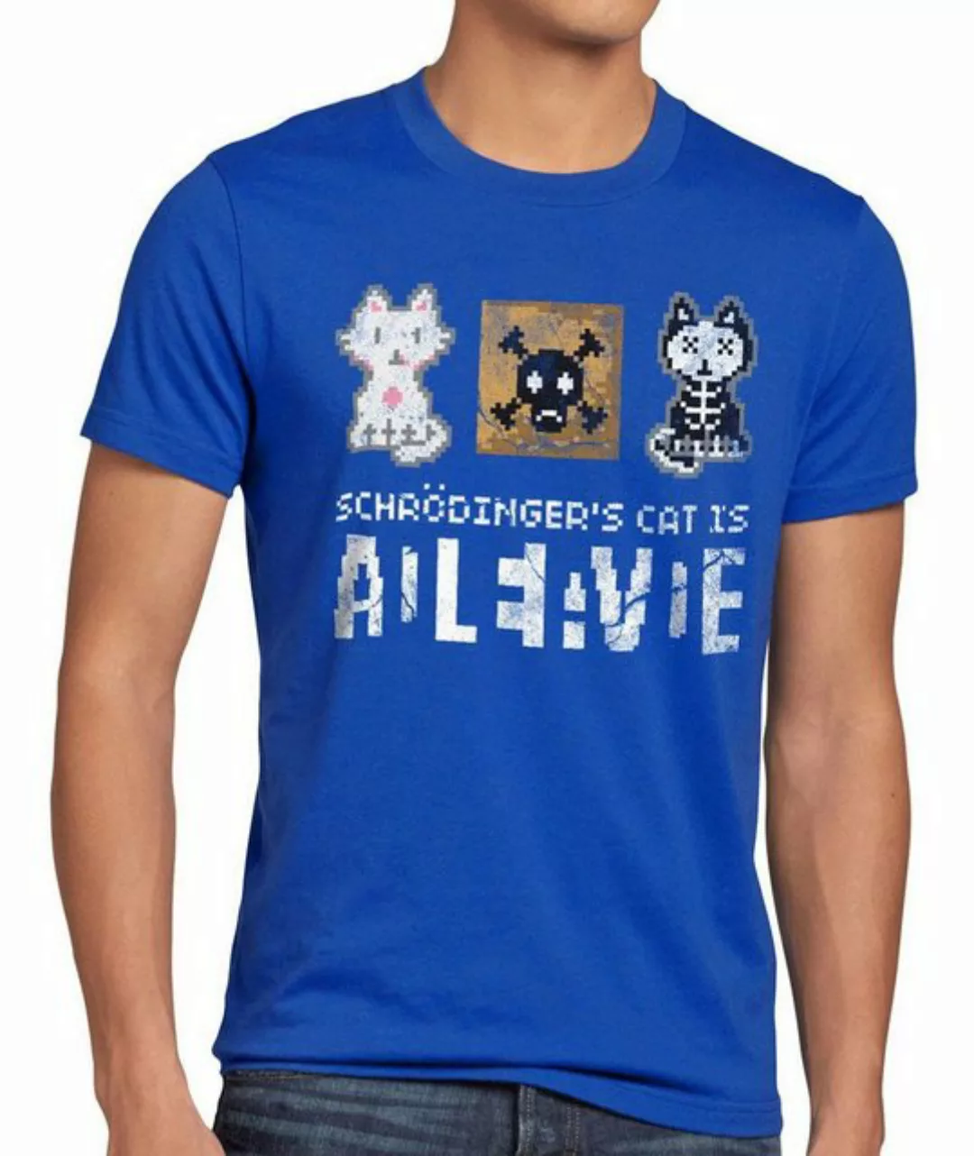 style3 Print-Shirt Herren T-Shirt 8Bit Schrödingers Katze big bang cooper c günstig online kaufen