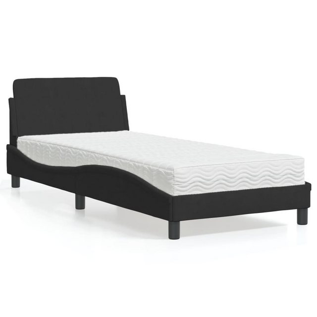 vidaXL Bett, Bett mit Matratze Schwarz 90x190 cm Samt günstig online kaufen