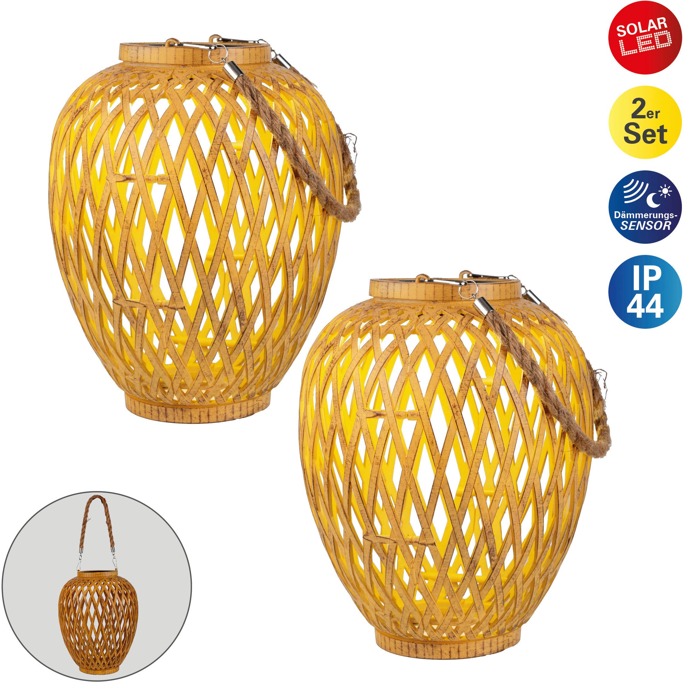 näve LED Solarleuchte "2er Set Korb- / Solardekoleuchte "CESTO"", Inkl. Däm günstig online kaufen