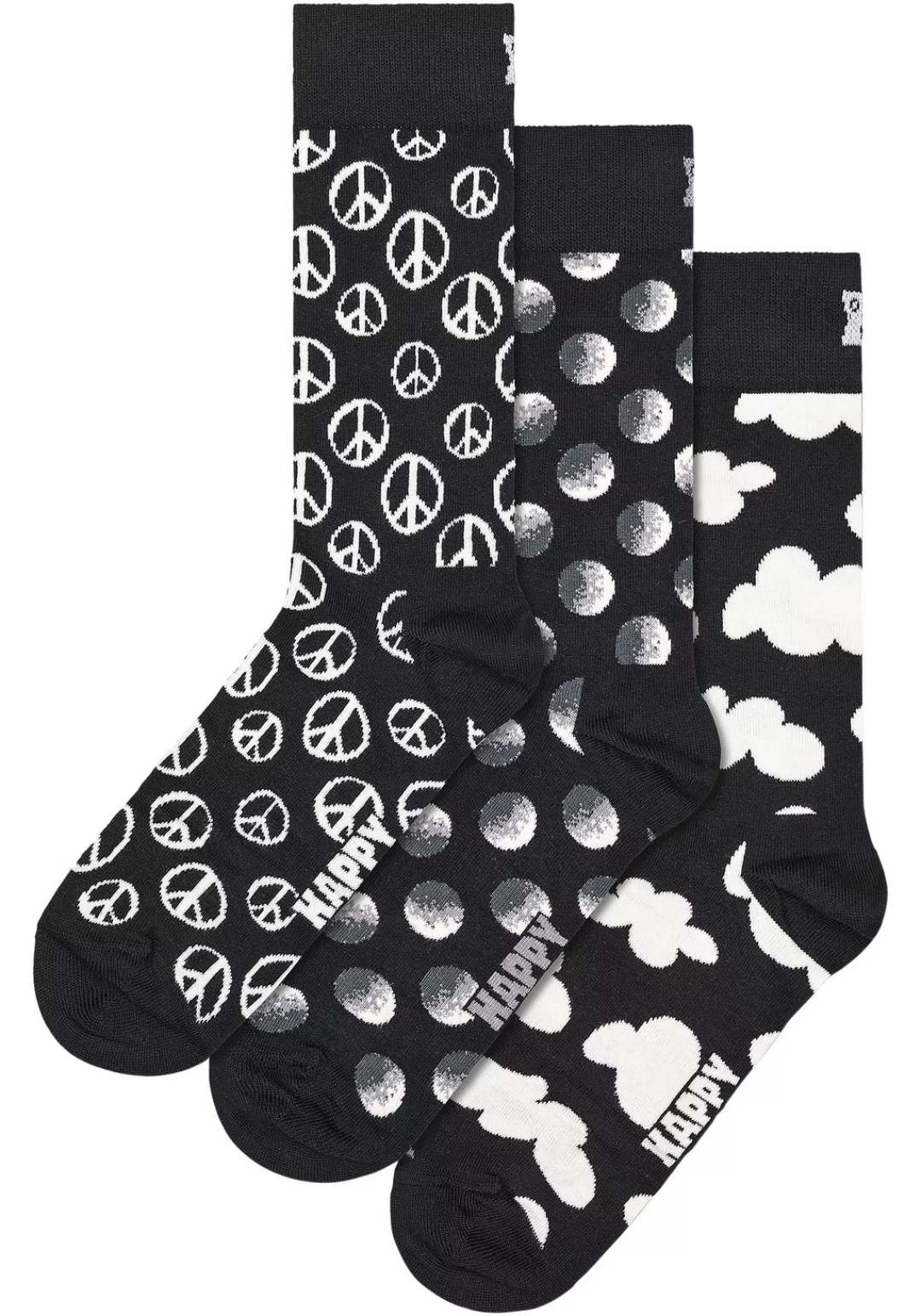 Happy Socks Socken, (3er Pack), Black & White Gift Set günstig online kaufen