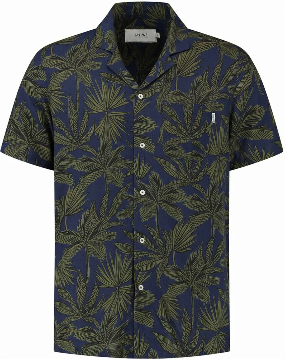 Shiwi Hemd Palm Leaves Navy - Größe L günstig online kaufen