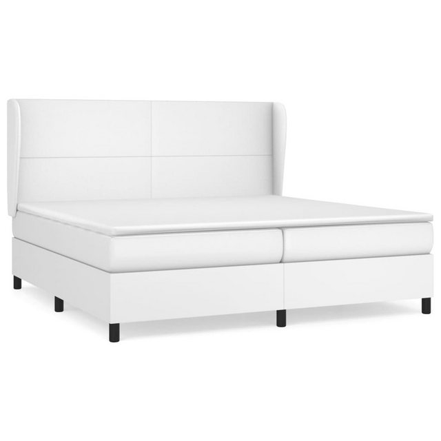 Vidaxl Boxspringbett Mit Matratze Weiß 200x200 Cm Kunstleder günstig online kaufen