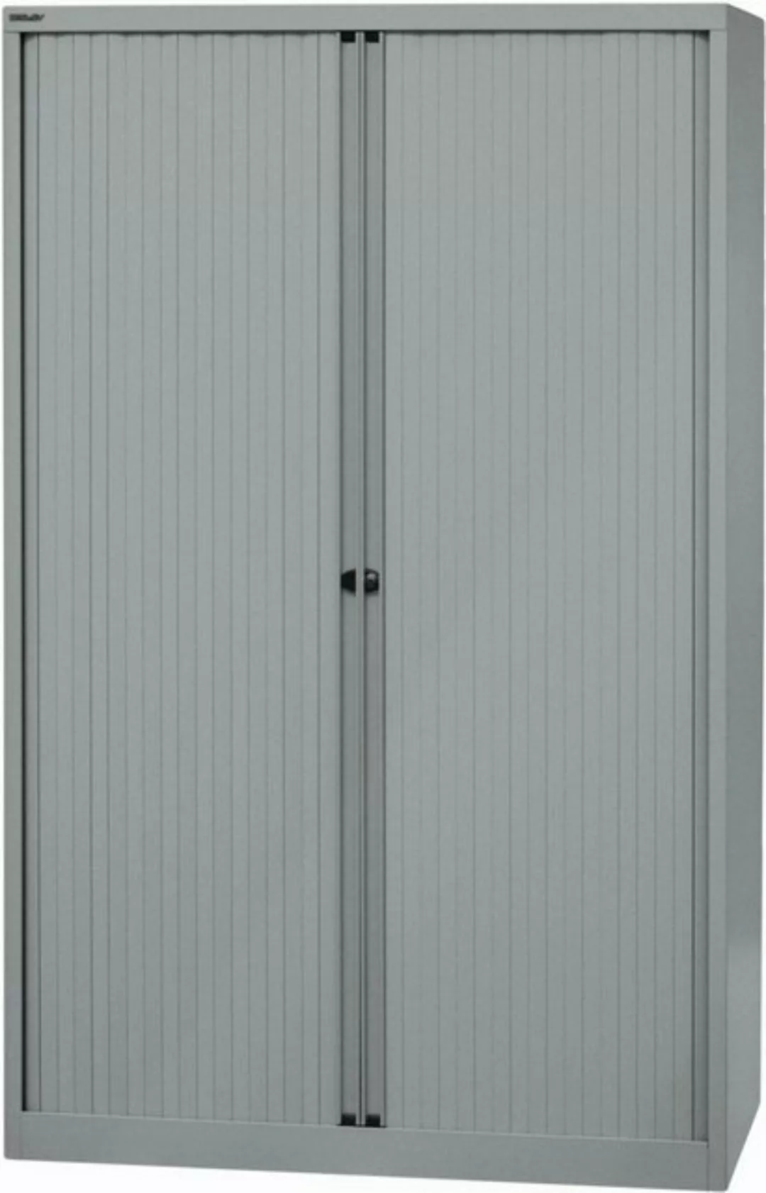 Bisley Aktenschrank Rollladenschrank Euro Stahl 4 Fachböden H 1979mm silber günstig online kaufen