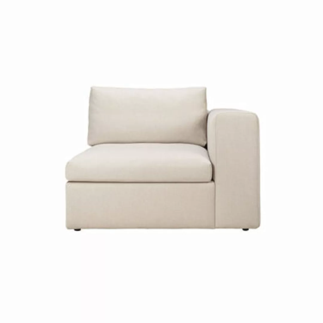 Sofa modulierbar Mellow textil weiß / Element Armlehne rechts - Ethnicraft günstig online kaufen