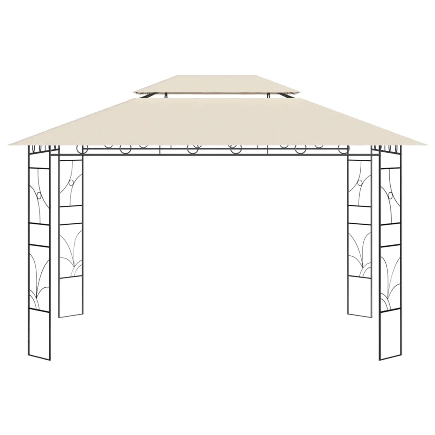 vidaXL Pavillon 4x3x2,7 m Creme 160 g/m2 günstig online kaufen