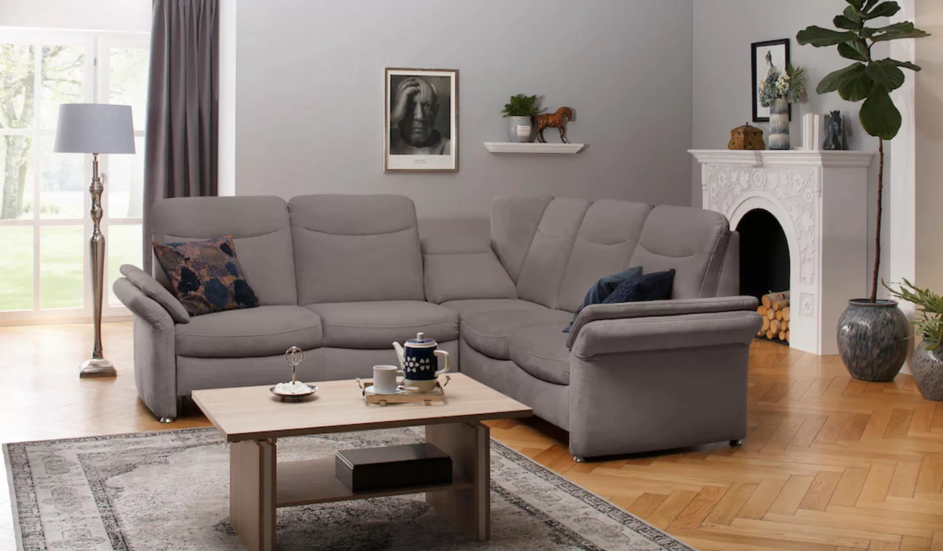 Home affaire Ecksofa Tahoma, mit Armlehnfunktion, wahlweise Bettfunktion, S günstig online kaufen