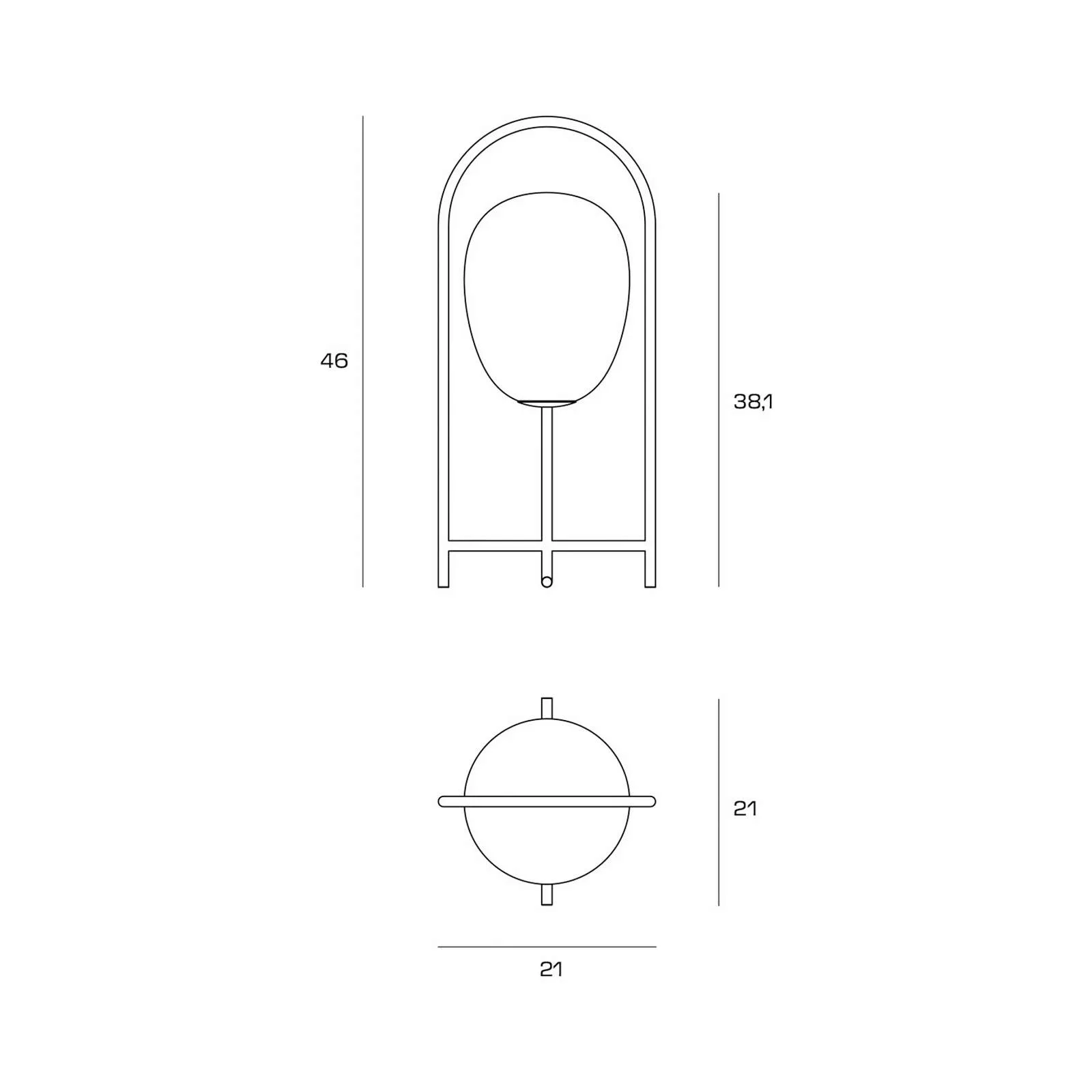 Tischlampe Drop, Milchglasschirm, Gestell schwarz günstig online kaufen