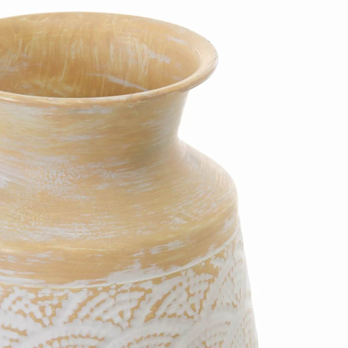Vase 22 X 22 X 41,5 Cm Natürlich Metall Weiß günstig online kaufen