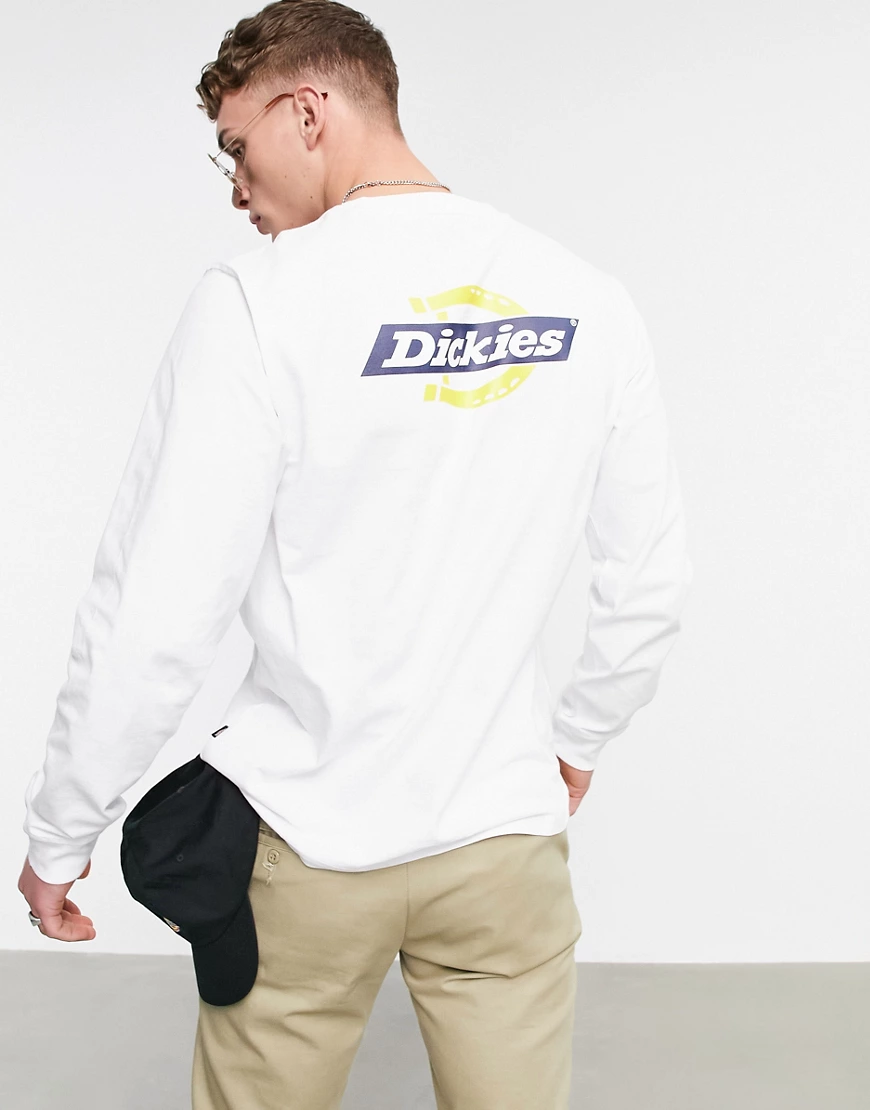 Dickies – Ruston – Langärmliges Shirt in Weiß günstig online kaufen