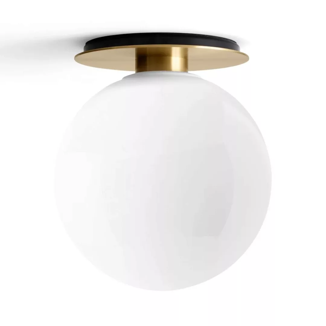 Menu - TR Bulb Wand-/Deckenleuchte - opal glänzend/messing/gebürstet/H 22cm günstig online kaufen