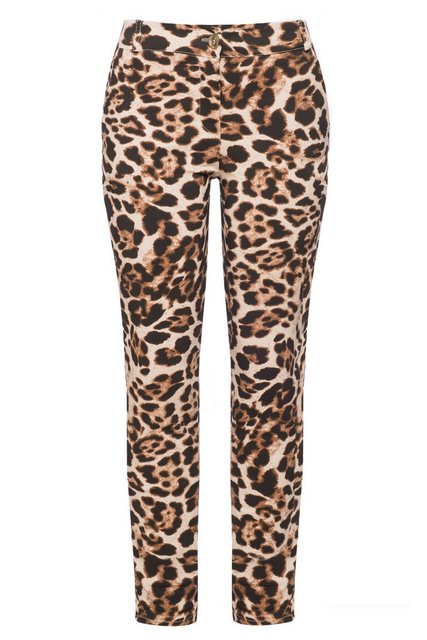 Kendindza Collection Stretch-Hose Damen Leo Print Hose elegant Leopardenmus günstig online kaufen