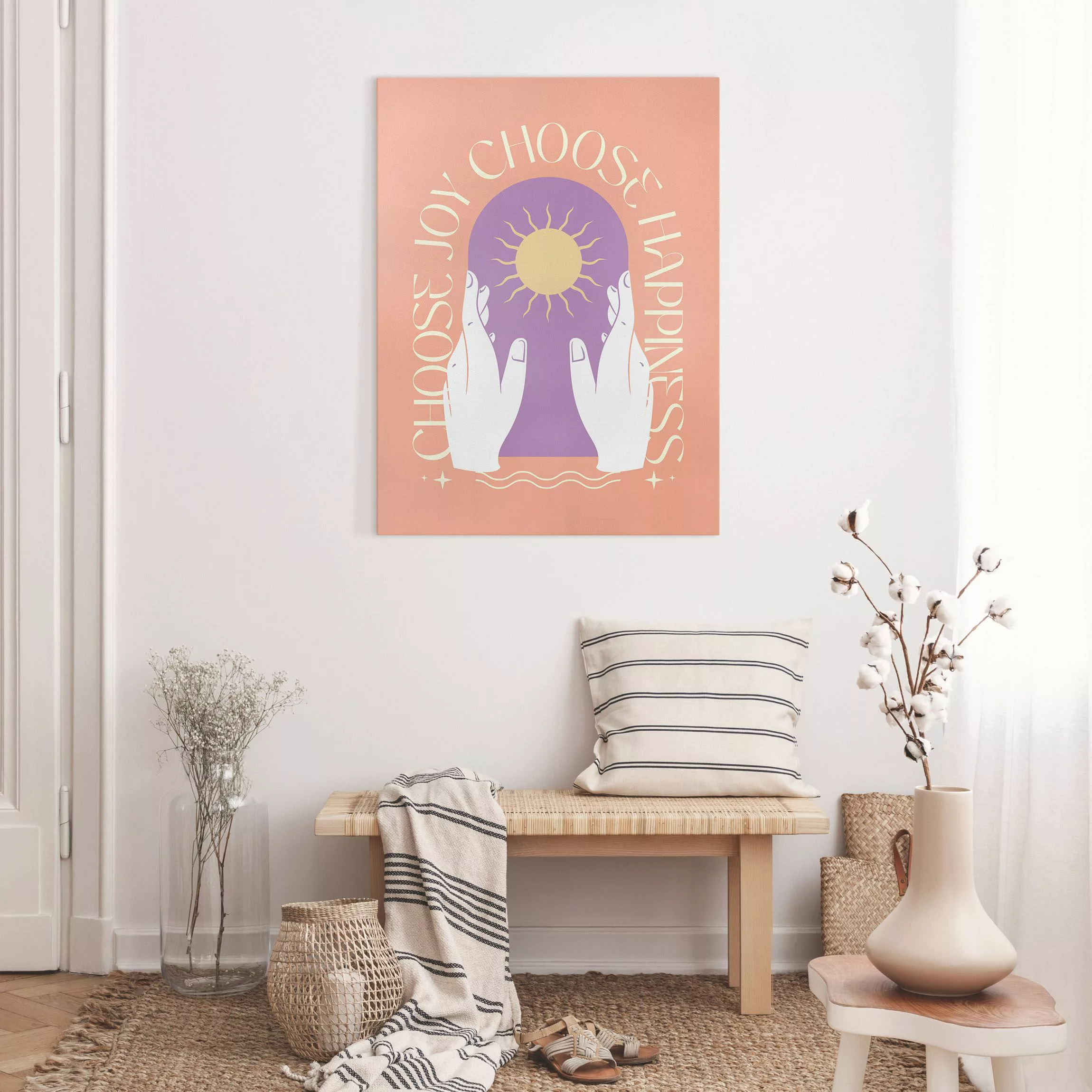 Leinwandbild Choose joy choose happiness günstig online kaufen