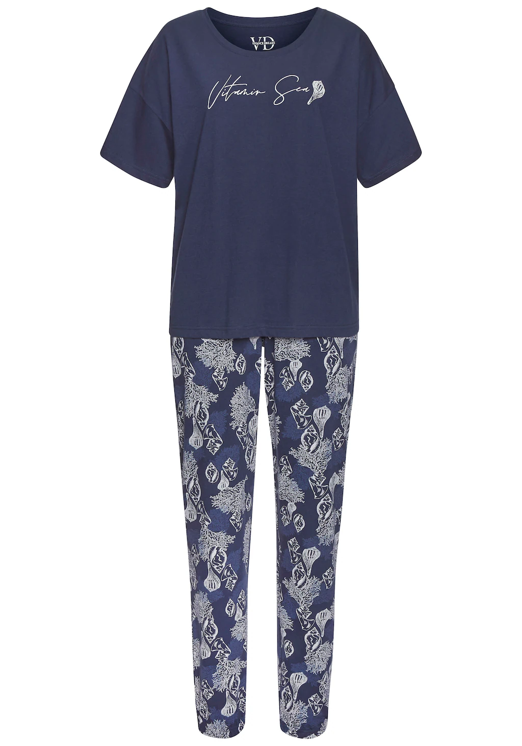 Vivance Dreams Pyjama, (Set, 2 tlg.), Allover-Druck günstig online kaufen