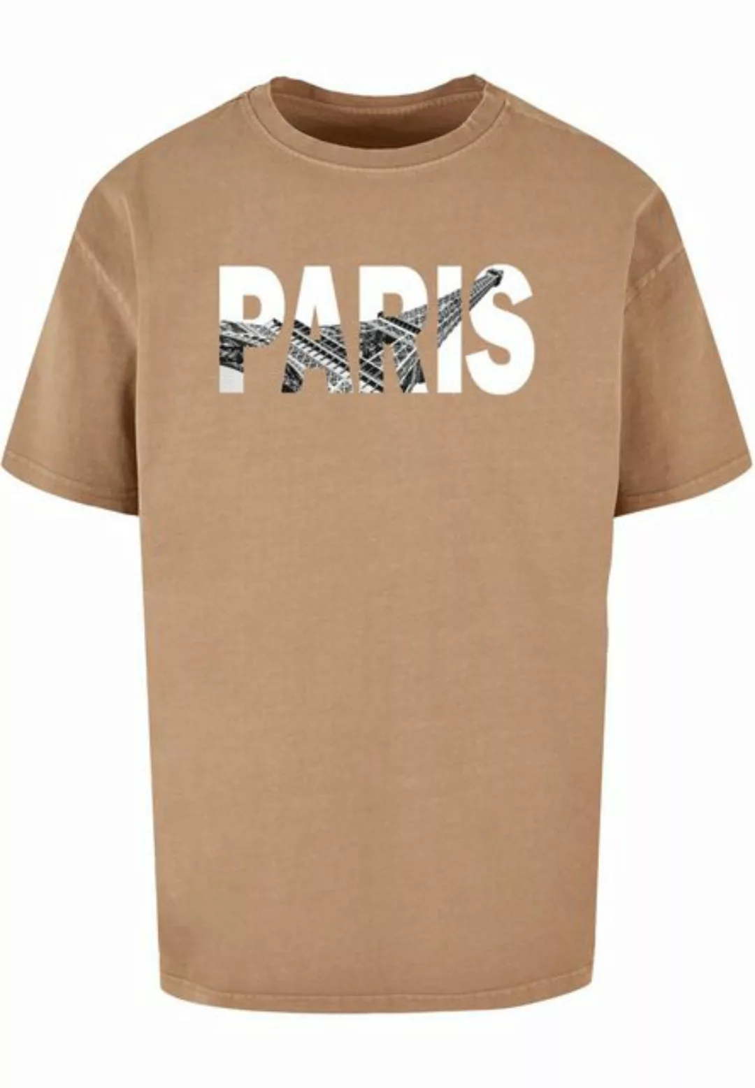 Merchcode T-Shirt Merchcode Herren Paris Eiffel Tower Acid Washed Oversize günstig online kaufen