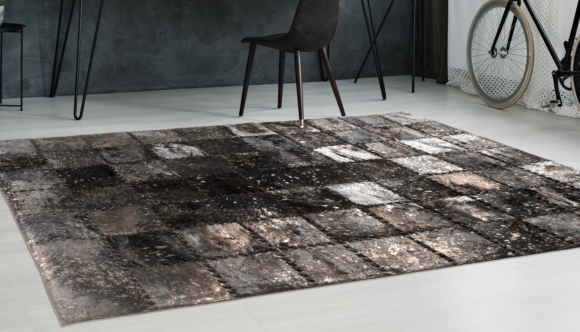 calo-deluxe Fellteppich »Rankel 205 Lederteppich«, rechteckig, 5 mm Höhe, f günstig online kaufen