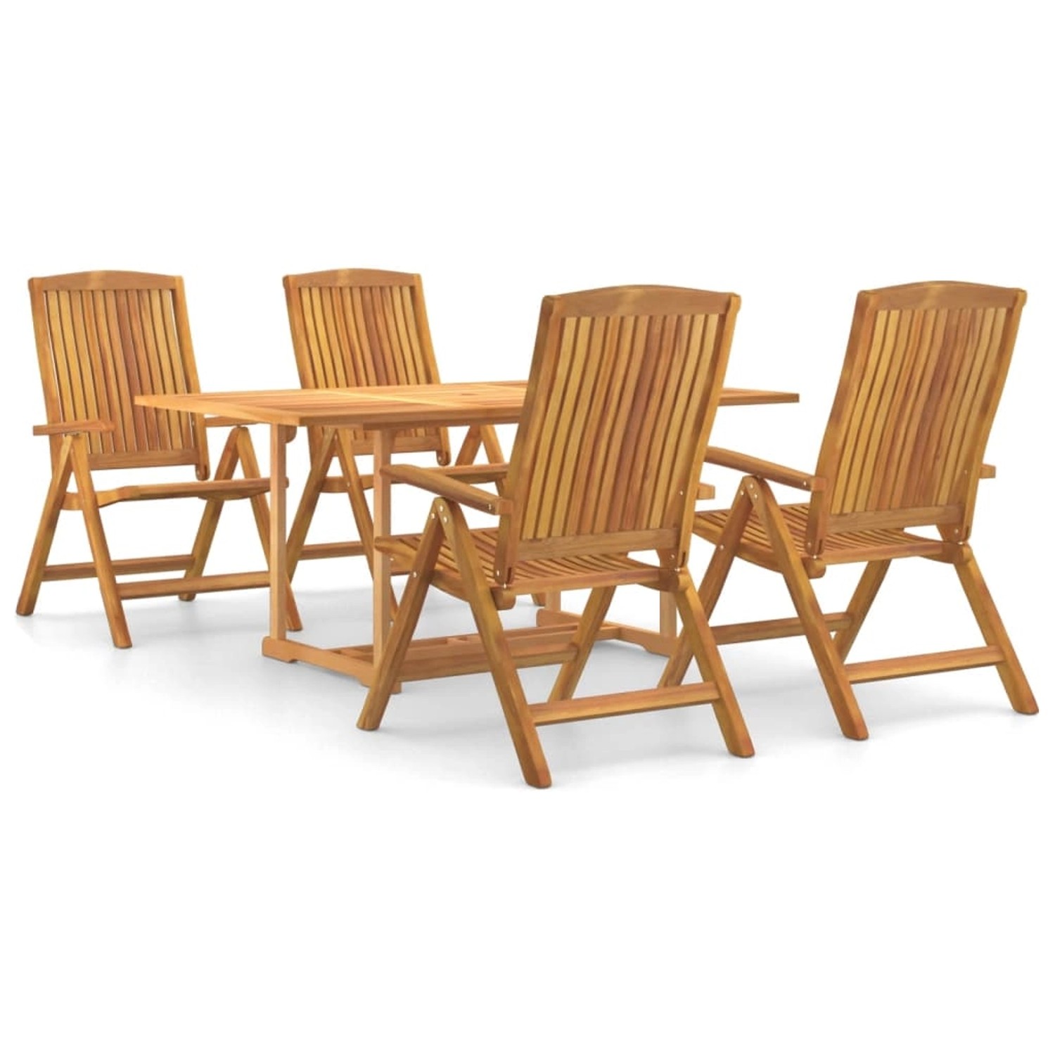 vidaXL 5-tlg Garten-Essgruppe Massivholz Teak Modell 122 günstig online kaufen