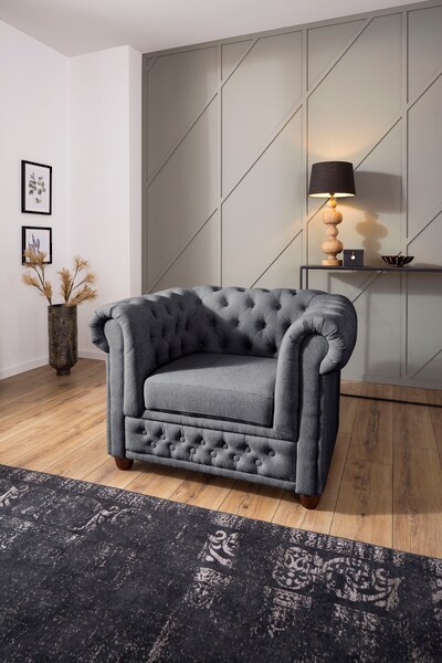 Home affaire Chesterfield-Sessel "New Castle Sessel", hochwertige Knopfheft günstig online kaufen