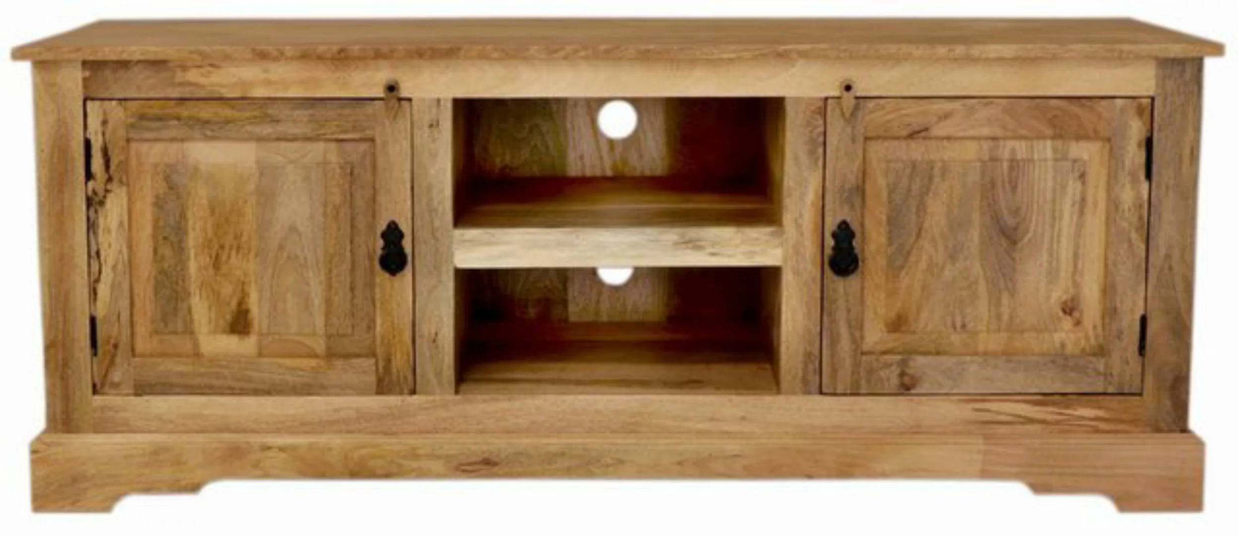 Indischesmoebelhausde TV-Schrank Fernsehtisch Guru 150x60x45 aus Mangoholz günstig online kaufen