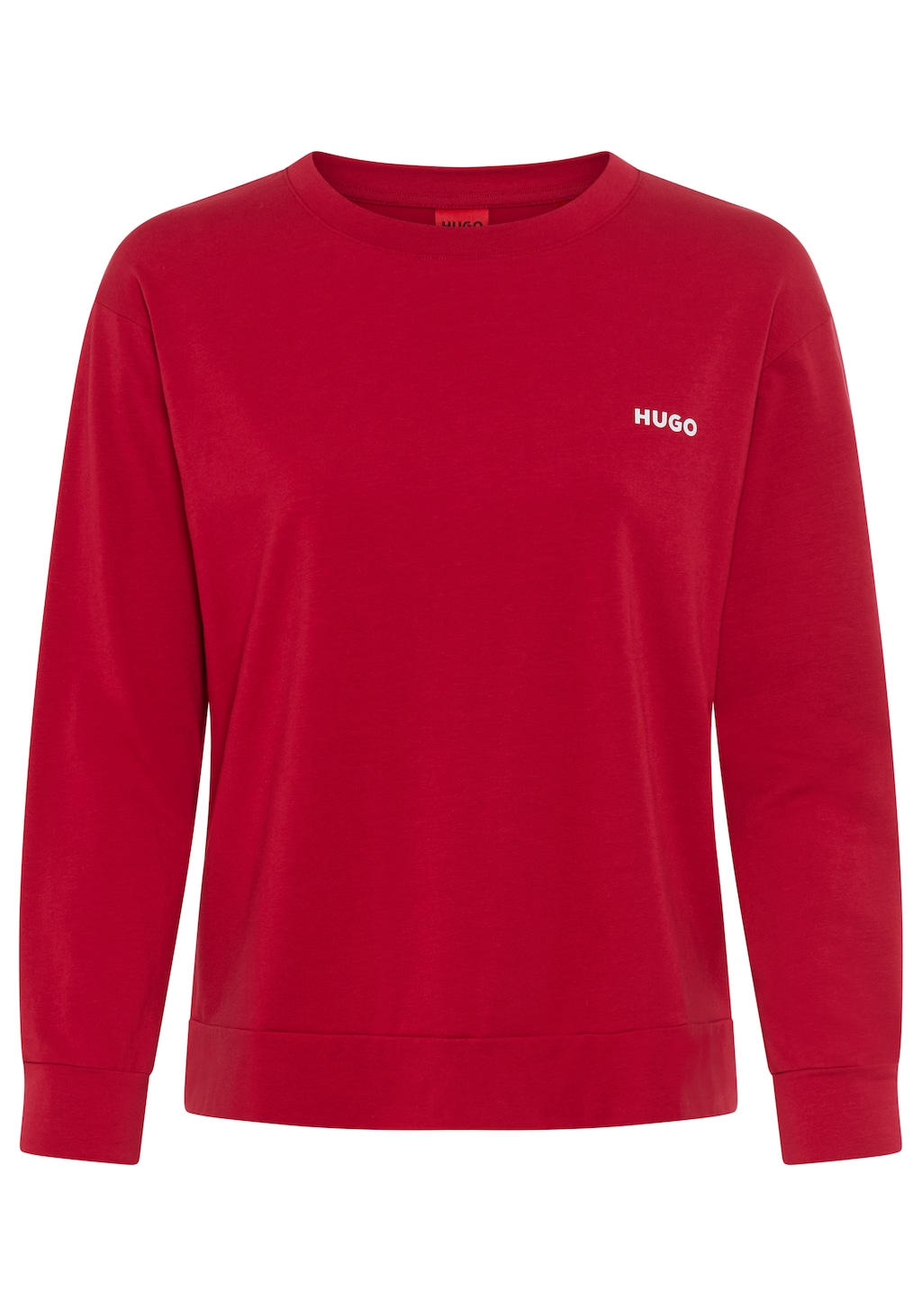 HUGO Underwear Langarmshirt, regular fit, Rundhals, kontrastfarbener Print günstig online kaufen