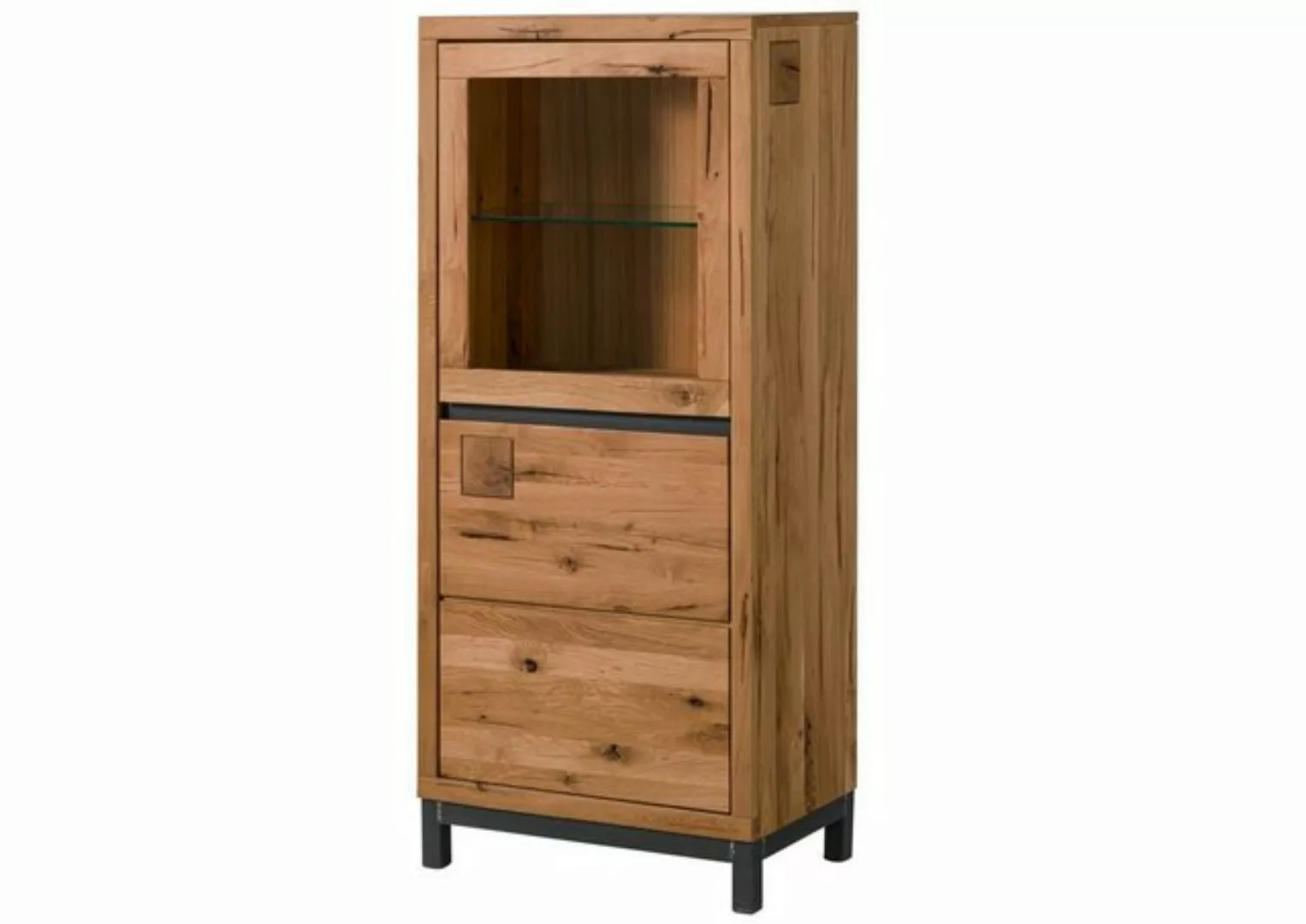 Massivmoebel24 Standvitrine (Vitrine Wildeiche 65x40x148 Tabacco brown geöl günstig online kaufen