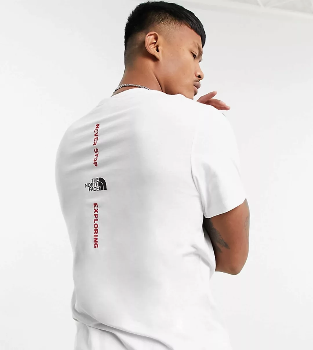 The North Face – Vertical – T-Shirt in Weiß, exklusiv bei ASOS günstig online kaufen