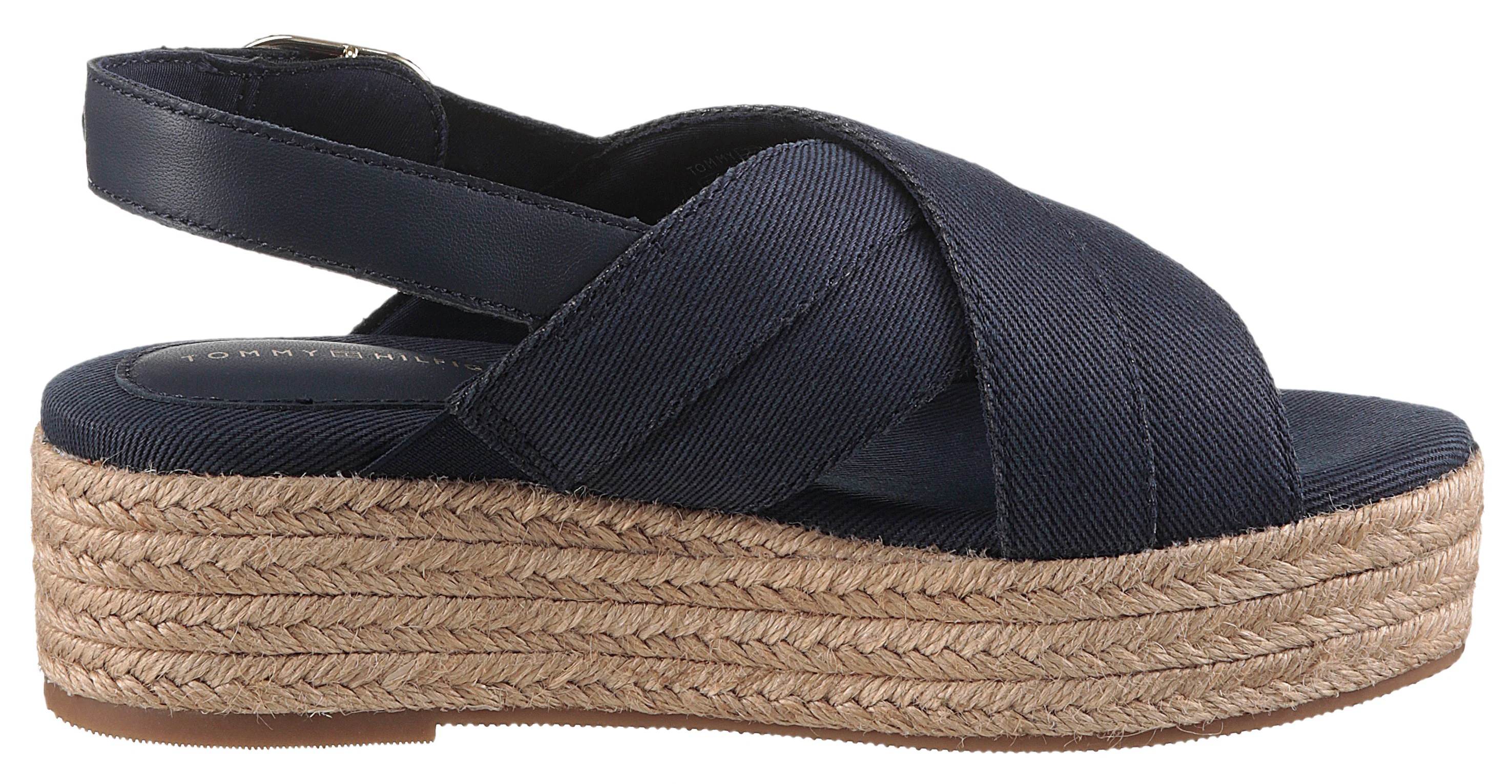 Tommy Hilfiger Keilsandalette "DENIM ESPADRILLE PLATFORM SANDAL", Plateau, günstig online kaufen