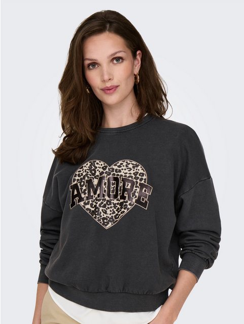 ONLY Sweatshirt ONLLAUREN L/S LEO O-NECK CC SWT günstig online kaufen