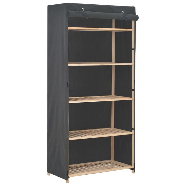 vidaXL Kleiderschrank Kleiderschrank Grau 79 x 40 x 170 cm Stoff günstig online kaufen