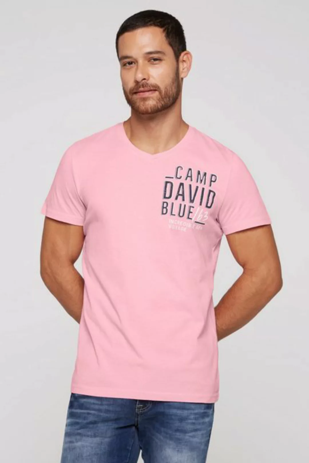 CAMP DAVID V-Shirt, aus Baumwolle günstig online kaufen