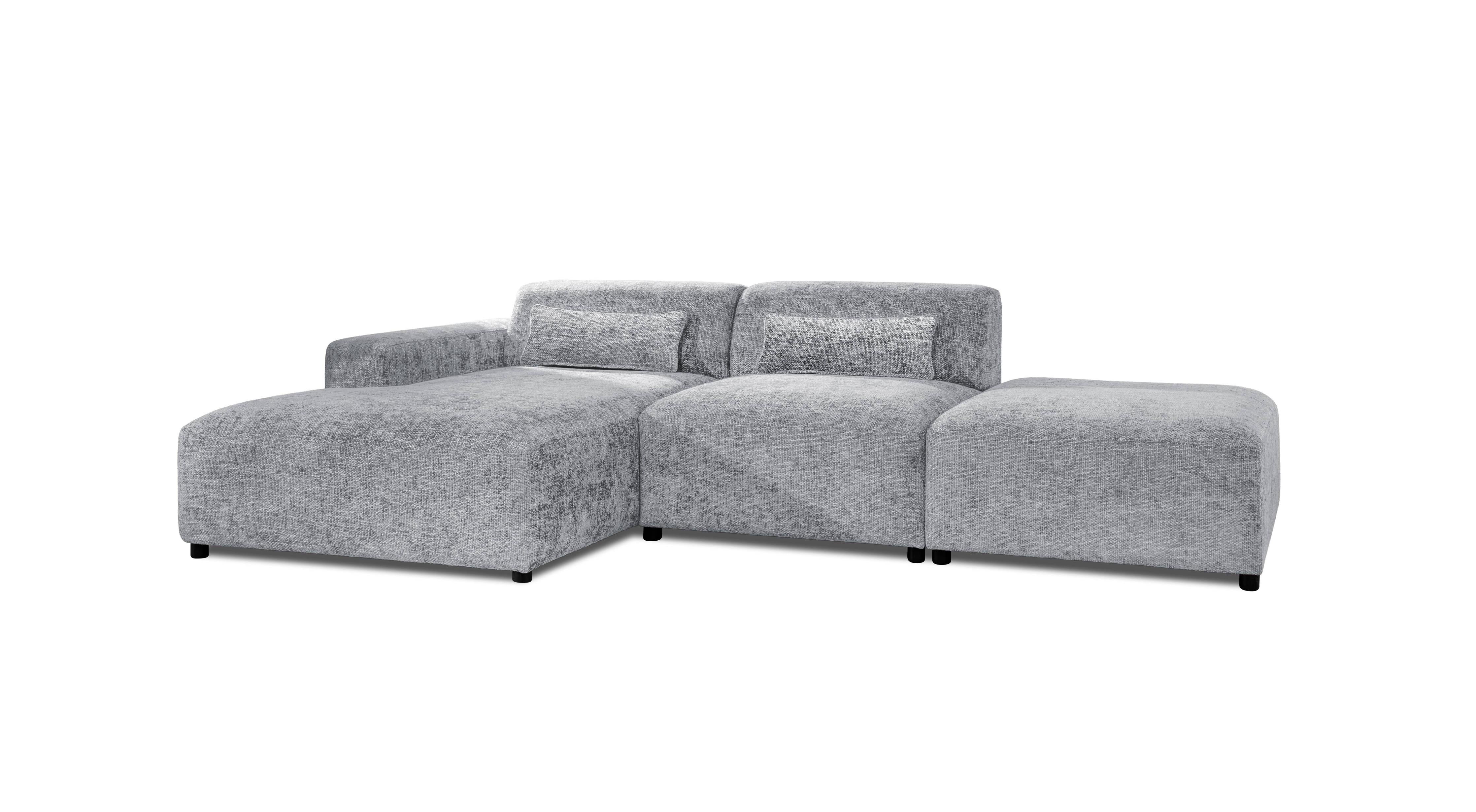 NADUVI Collection | Ecksofa Rizza Chenille links mit Ottomane günstig online kaufen