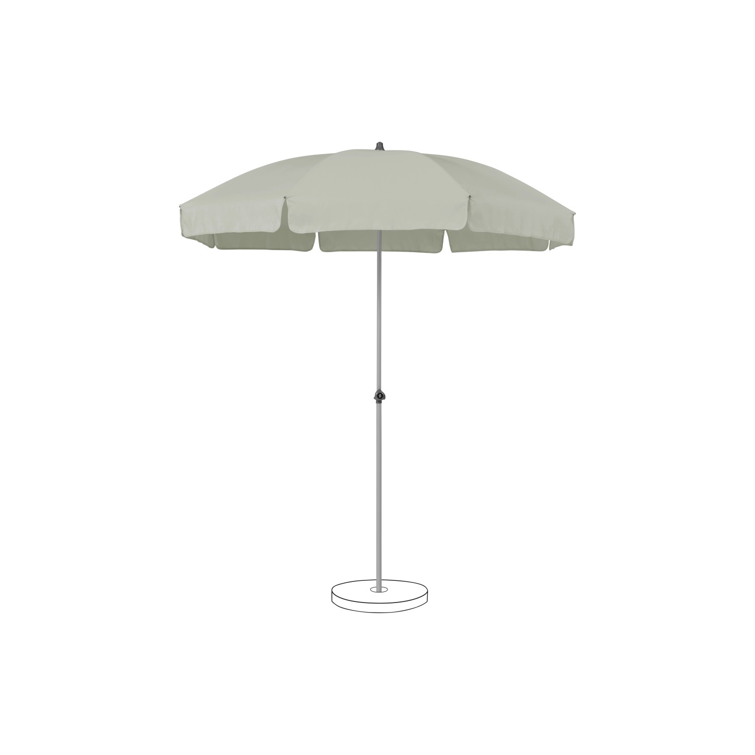Suncomfort by Glatz Marktschirm Light Grey mit Handöffner günstig online kaufen