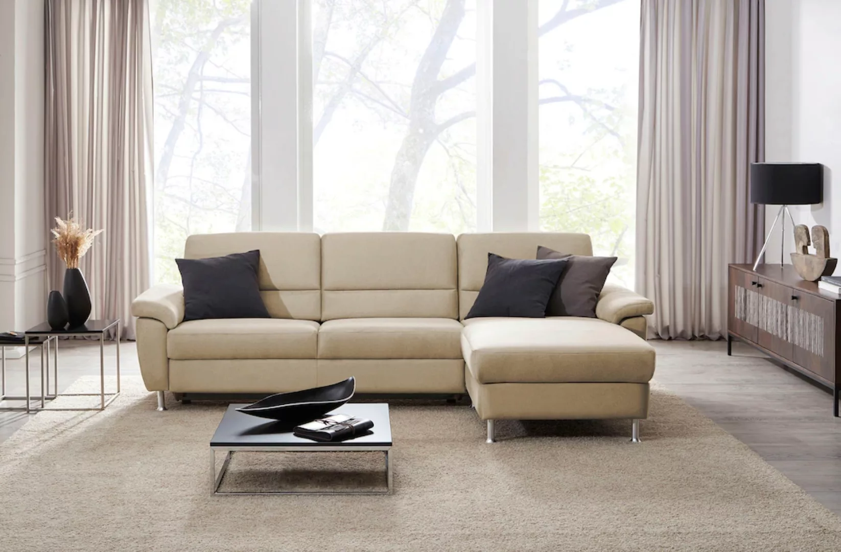 CALIZZA INTERIORS Ecksofa »Onyx L-Form«, Recamiere links oder rechts, wahlw günstig online kaufen