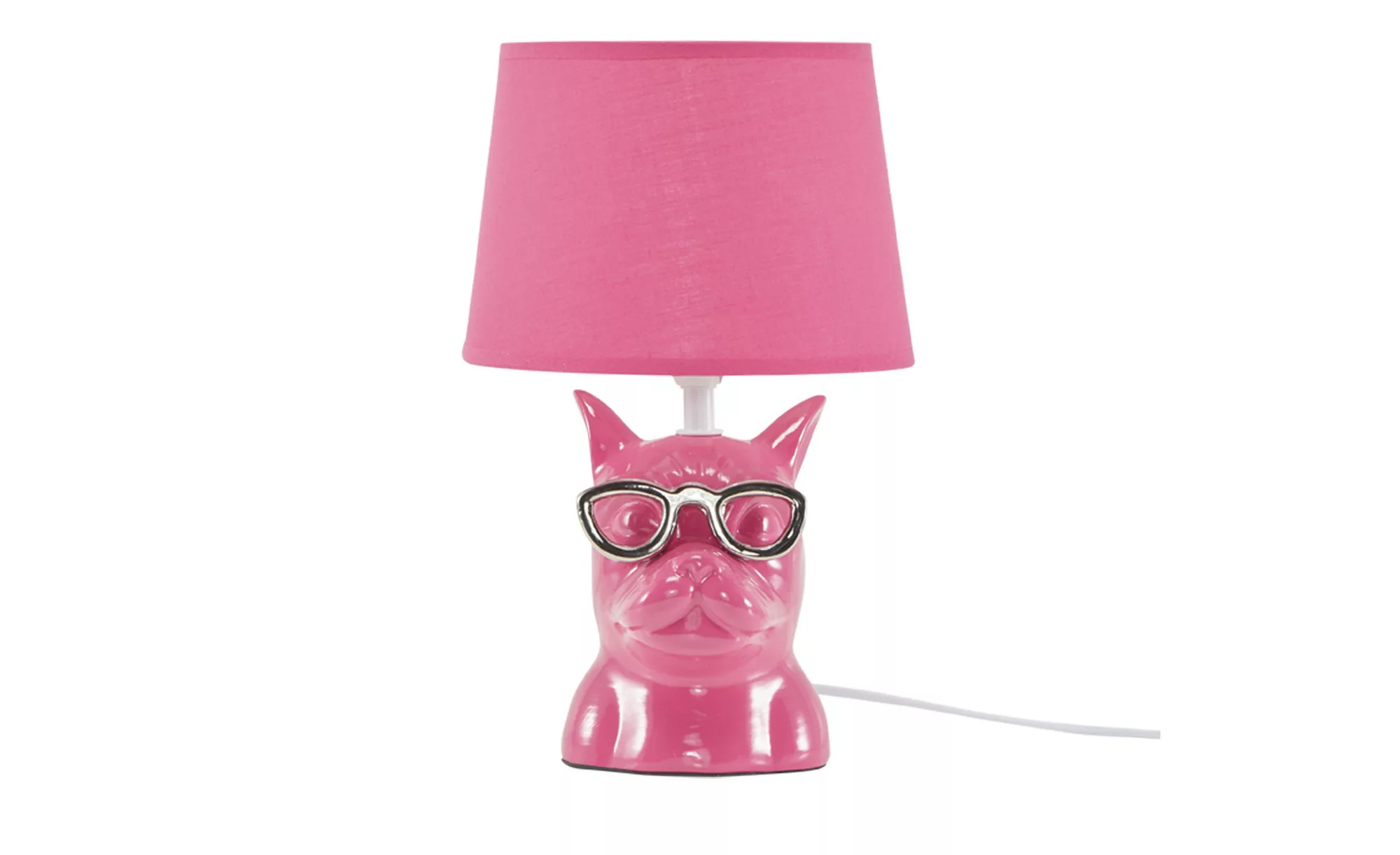 Tischleuchte, 1-flammig - rosa/pink - 29 cm - Sconto günstig online kaufen
