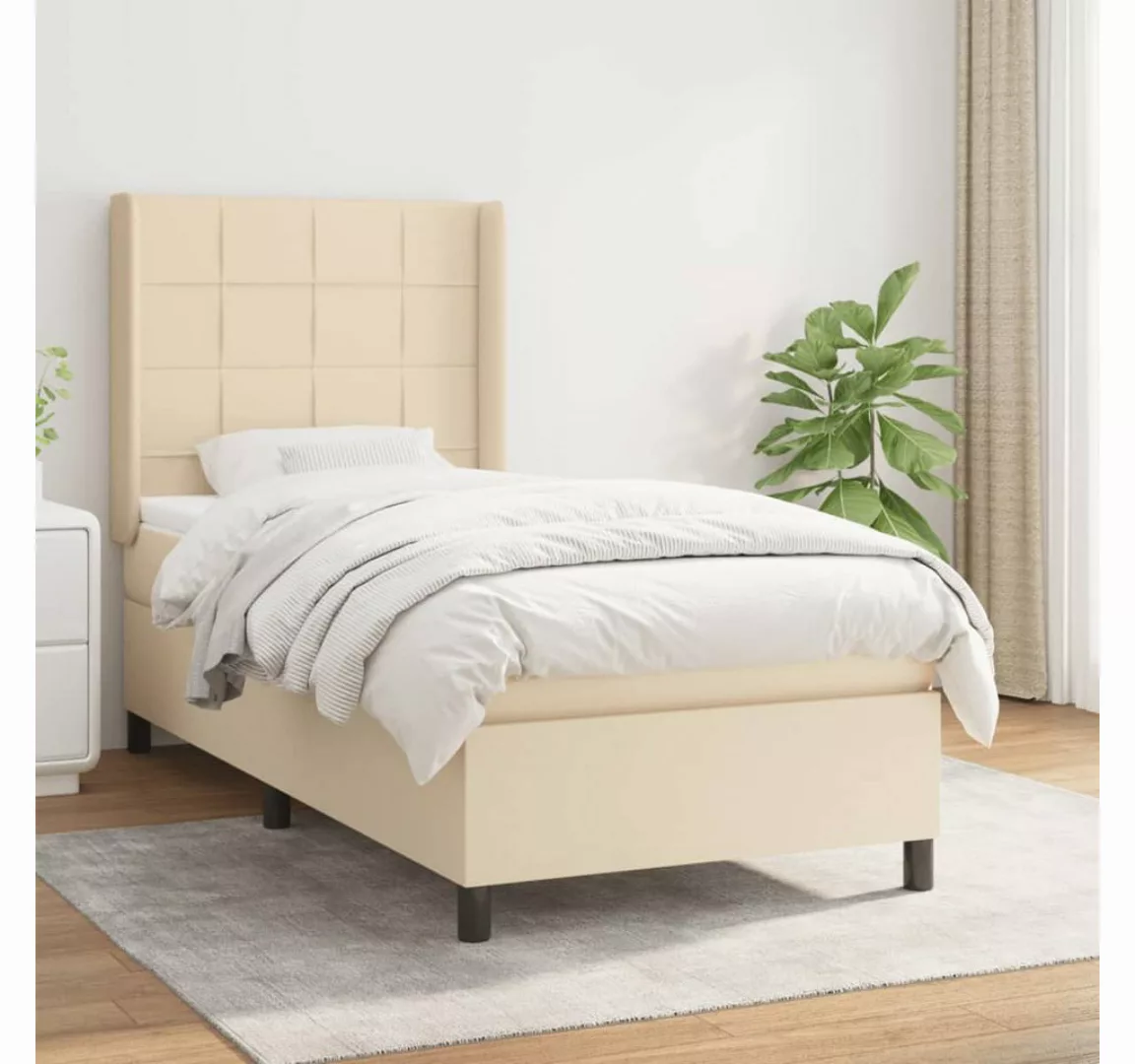 vidaXL Boxspringbett Bett Boxspringbett mit Matratze & Topper Stoff verschi günstig online kaufen