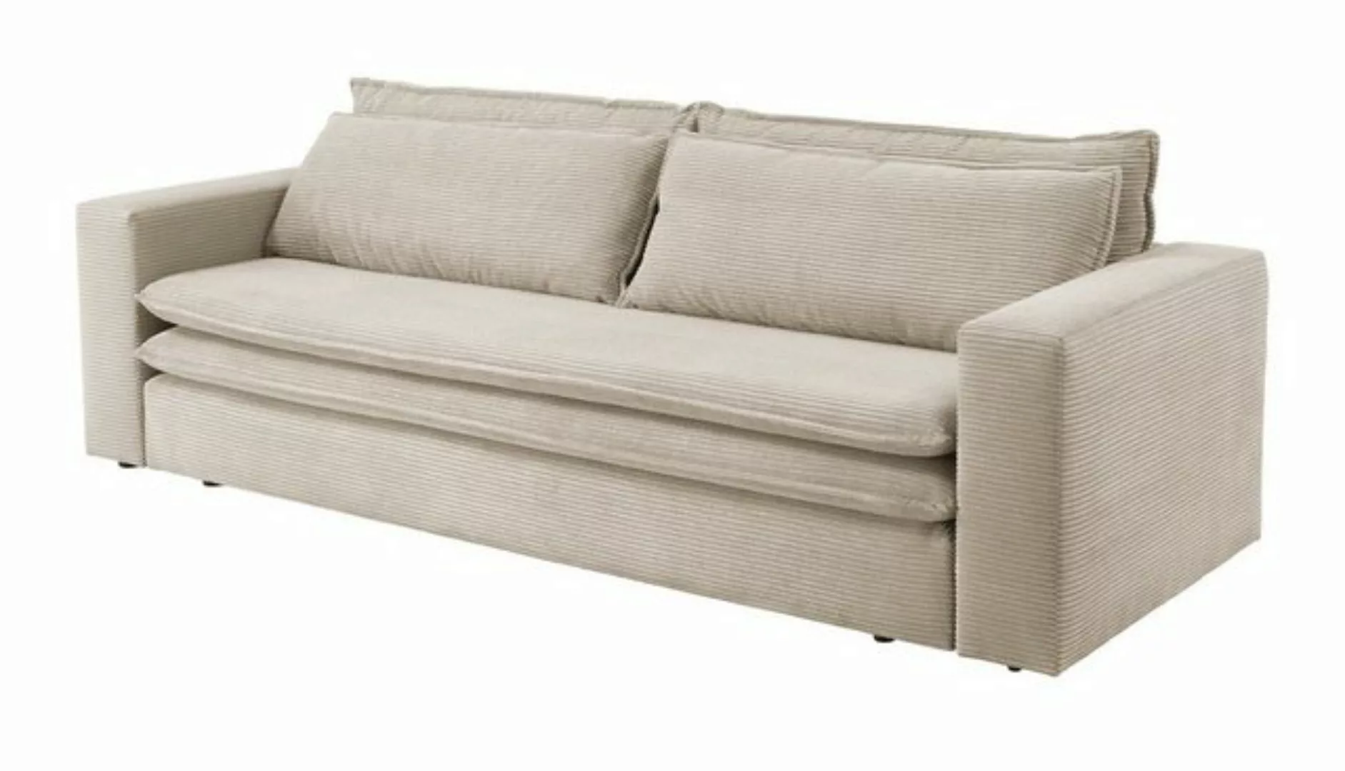 Furn.Design Schlafsofa Pesaro, Sofa 3-Sitzer Cordbezug, 4 Farben, ausklappb günstig online kaufen