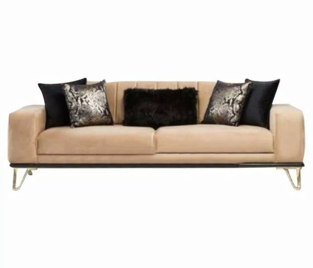 JVmoebel Sofa Sofa 3 Sitz Wohnzimmer Moderne Sofas Design Möbel Metall, Mad günstig online kaufen