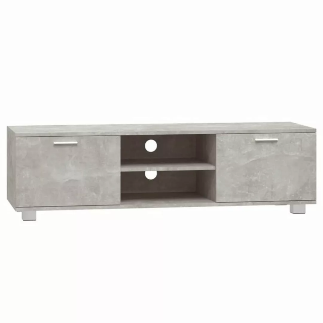 furnicato TV-Schrank Betongrau 140x40,5x35 cm Holzwerkstoff (1-St) günstig online kaufen