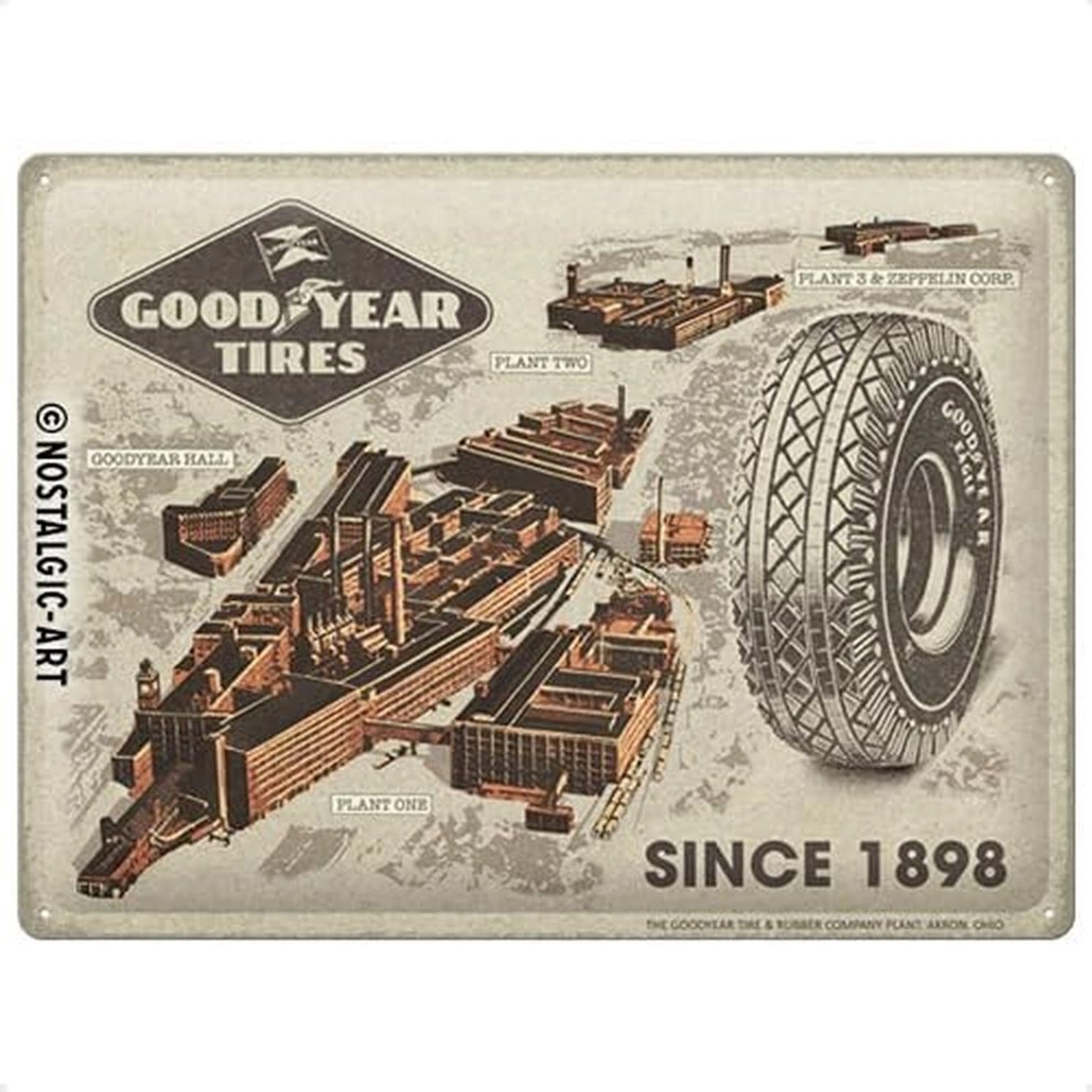 Nostalgic-Art Blechschild 30 x 40 cm - Goodyear - Factories since 1898 günstig online kaufen