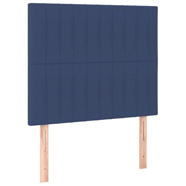 vidaXL Bett, Kopfteile 2 Stk. Blau 90x5x78/88 cm Stoff günstig online kaufen